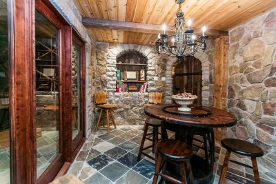 stunning newly renovated wine cellar by First Place Renovations in Ottawa