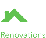 First Place Renovations logo footer green and white